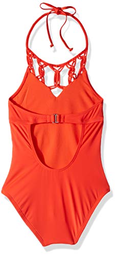 Image of Hobie Girls High Neck Halter One Piece Swimsuit