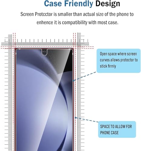 Image of SHILD (2 Pack Tempered Glass Screen Protector for Samsung Galaxy Z Fold 6 - HD Clarity, Glass Guard for Foldable Smartphone, Durable & Scratch-Resistant, Fingerprint Unlock, Case Friendly