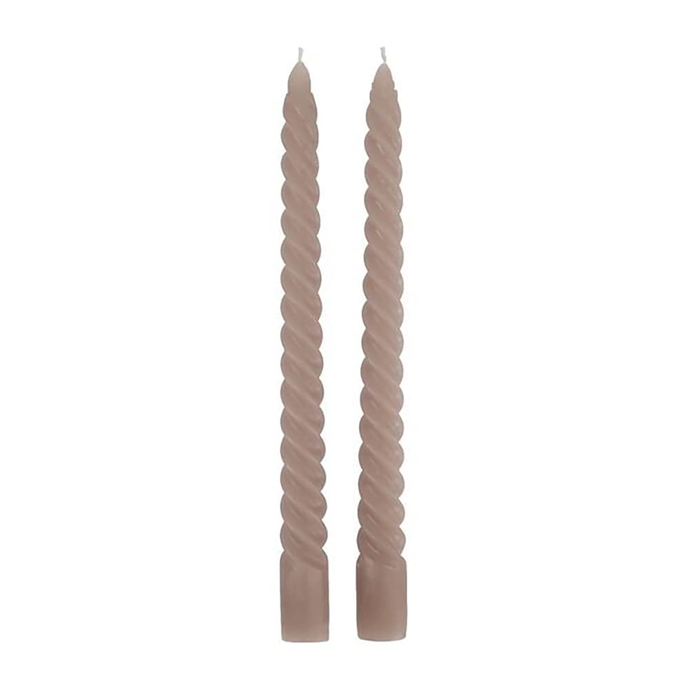Hema Long Household Candle with Twist, 25 cm Height, Brown