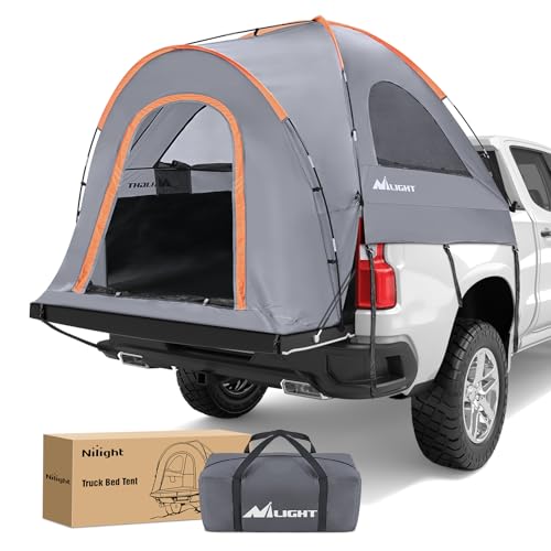 Nilight Truck Bed Tent 8-8.5 FT Pickup Truck Tents with Rainfly Waterproof PU2000mm Double Layer for...