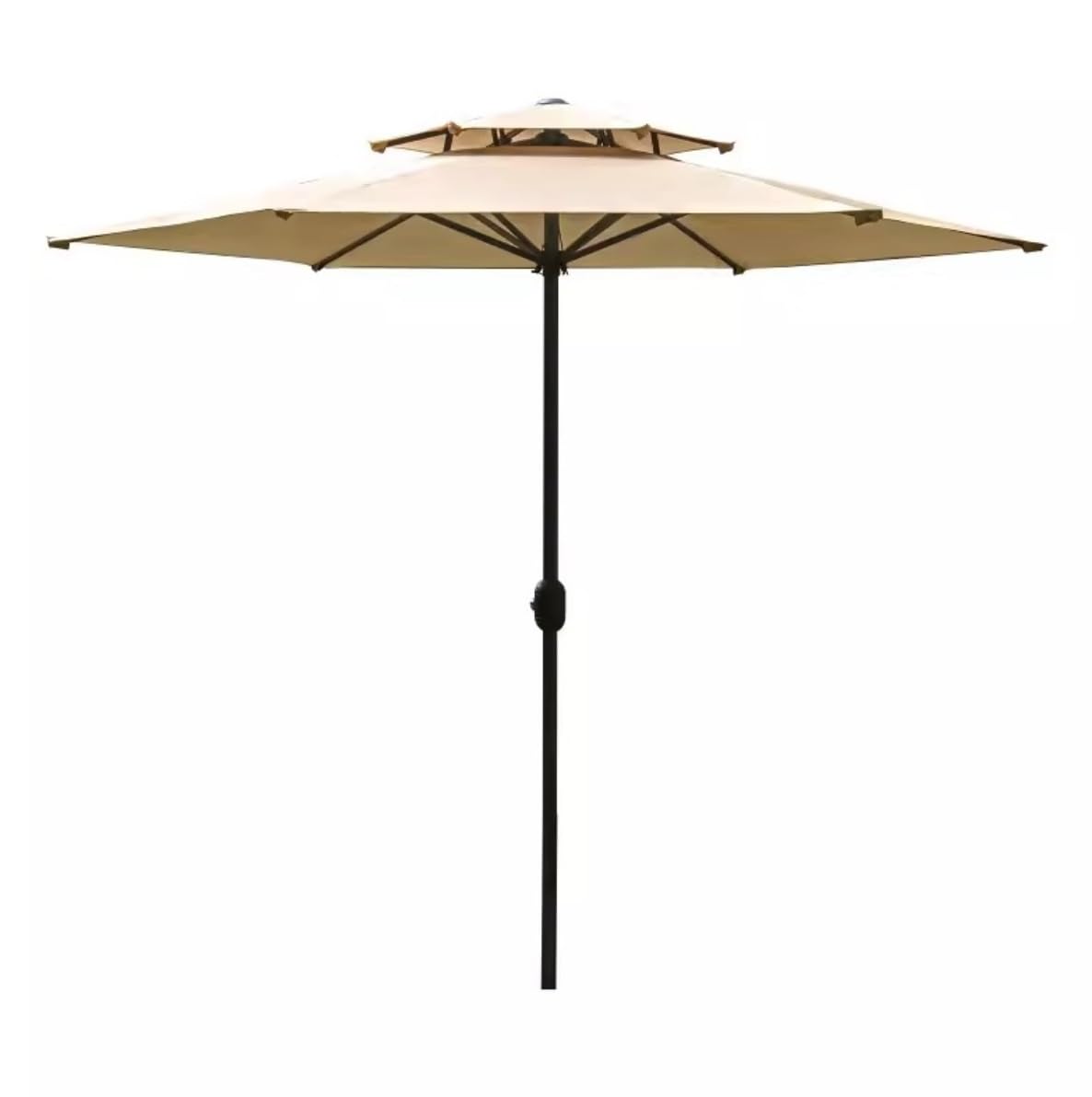 HYUFEIAO Garden Umbrella Parasol Outdoor Umbrella 8.2FT Patio Umbrella Double Tiers Outdoor Umbrella Patio Table Umbrella With Push Button Crank Beach Umbrella Patio Umb(B 250cm)