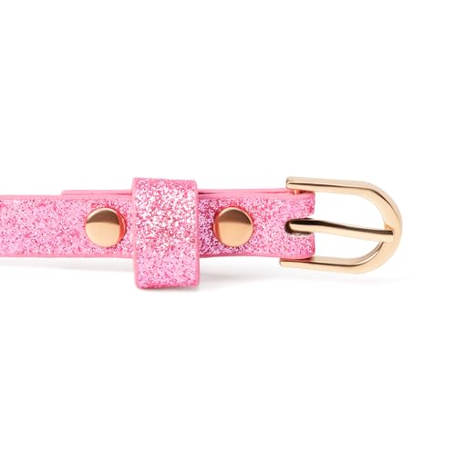 Kids Ultra-Skinny Sparkly Belt, Ages 4-7 Years and 8-14 Years, Stylish Glitter Belt for Girls3