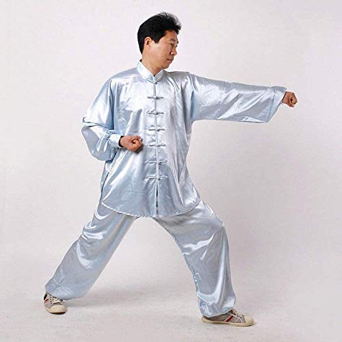 HGA Tai Chi Ropa Mujeres Hombres Traje De Tai Chi Hombres Chinoiserie Tradicional Shaolin Kung Fu Artes Marciales Traje De Qi Gong Unisex Manga Larga Conjunto De Seda,C-XXL