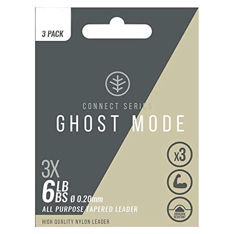 Wychwood GHOST MODE TAPERED LEADER 3 PACK - FLY FISHING LEADER (4lb (5X - 0.15mm) - 9ft) Cover