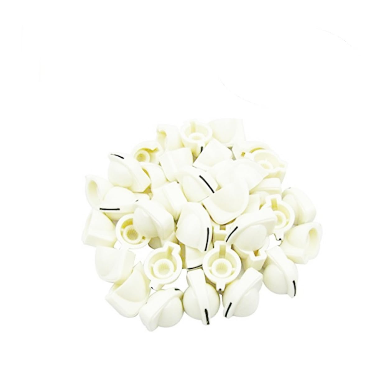 6mm Shaft Diameter Bass Control Knobs 24 Pcs Plastic Guitar Potentiometer Knobs