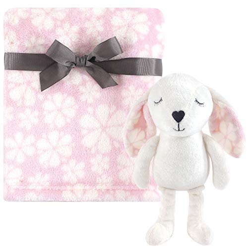 Image of Hudson Baby Unisex Baby Plush Blanket with Toy, Modern Bunny, One Size