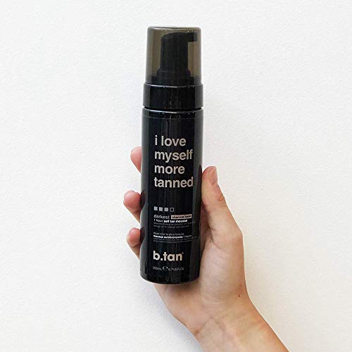 Image of b.tan Self Tan Mousse - I Love Myself More Tanned - Sunless Tanner for Fast, Darkest Tan with Cool Undertones, 6.7 Fl Oz, Tan-Ye I Love Myself More Tanned