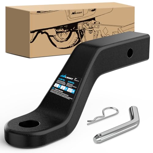 Image of Nilight Forged Trailer Hitch Mount Fits 2 Inch Receiver Square 5 /8 inch Hitch Pin Clip 17000 lbs 4 inch Drop, 1-1 /4 inch Hole, Gloss Black Powder Coat