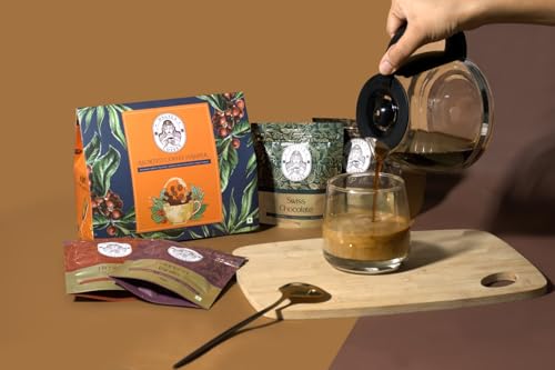 Image of Dalyla Coffee Combo with Free Frother | 4 Flavour Assorted Instant Coffee (Classic, Chocolate, Vanilla, Saffron) | 24g x 4 (96g) | Airtight Pouch - Pack of 3