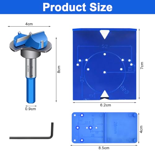 Image of Serplex Concealed Hinge Jig Kit 35mm Forstner Drill Bit Hinge Jig Template