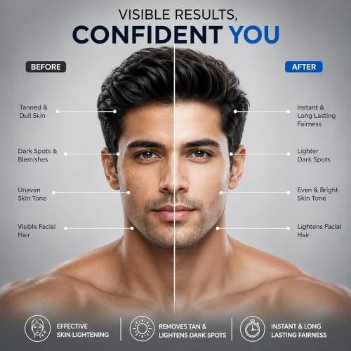 Image of Oxylife Men Creme Bleach - 150g | For All Men Skin Types | Effective Skin Lightening | Removes Tan & Lightens Dark Spots | Instant & Long Lasting Fairness