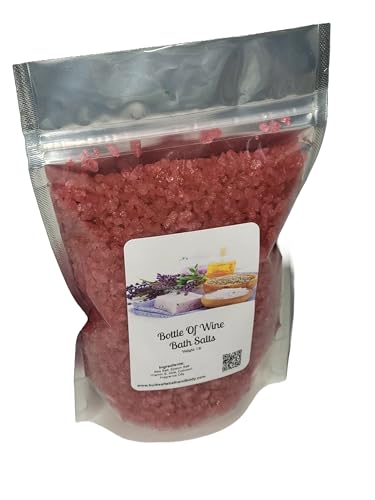 Bath Salts | 1lb Bag (16oz.) | Choose Your Scent | Epsom Salt | Sea Salt| Bathing | Body Care | Beauty | Relaxation | Spa | Pedicure | Manicure | Soak (Bottle Of Wine)