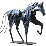 SunBlogs Art Estatua de caballo hecha a mano, regalo perfecto para los amantes de los caballos (azul)