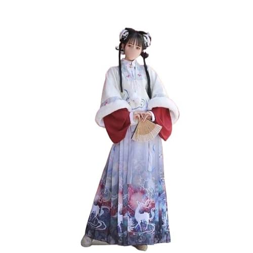 Hanfu rouge pour célébrer le Nouvel An avec ce costume Tang d'hiver