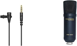 Sennheiser XS Lav, Omnidirectional Clip-On Lavalier Microphone with 3.5mm TRRS Connector for Mobile & PCs, 509260 & Marantz Pro MPM1000U – USB Condenser Studio Microphone with Built In Audio Interface