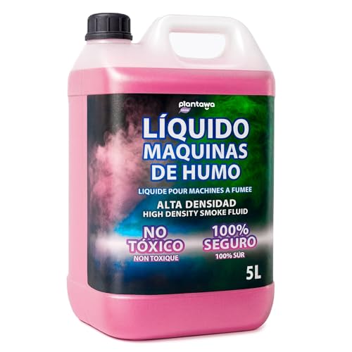 PLANTAWA Líquido para Máquina de Humo Alta Densidad 5 litros | Líquido Maquina de Humo para Halloween y Fiestas | 100% Natural, Biodegradable, No Irrita Vias Respiratorias, Sin Quimicos Peligrosos