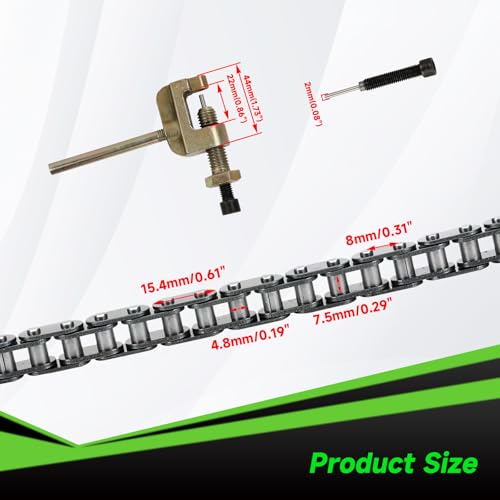 XIKOBY T8F Chain 134 Link Drive Chain Breaker Compatible with SYX Moto 50cc Dirt Bike Mototec SSR X-pro Coolster 47cc 49cc 2 Stroke Engine Pocket Rocket Pit Bike Mini ATV Quad 4 Wheeler Go Kart Parts by XIKOBY - Image 7