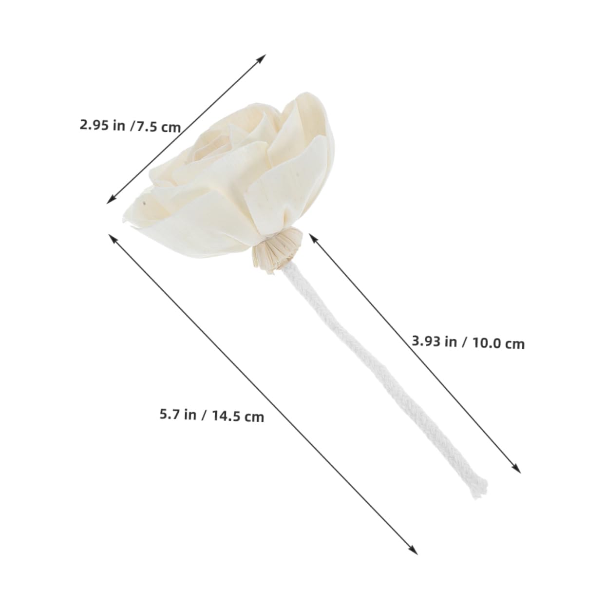 Beavorty 2pcs Faux Flower Diffuser Sticks with Cotton Rope Wick Elegant Scented Aromatic Diffuser for Home Office and Bedroom Fresh Camellia Fragrance Enhances Air Quality