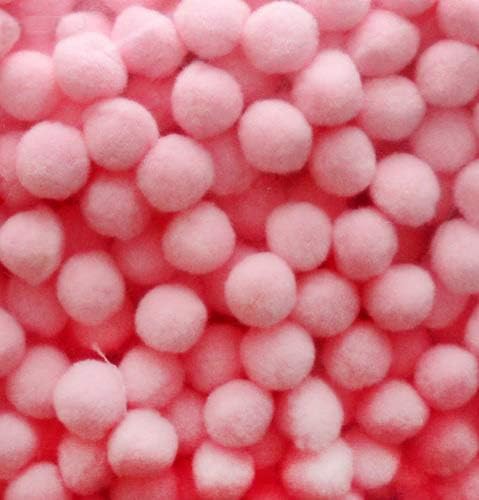 A Pack of POM POMS Appx 500 pcs- 15 mm - Appx 108g (Light Pink)