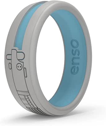 Enso Rings Star Wars Lightsaber Collection - Dualtone Silicone Ring - Etched Design - Comfortable, Breathable, and Safe