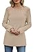 Long Sleeve Shirts for Women Fall Clothes Dressy Casual Womens Sweaters Lace Boho Tops for Seniors Early Fall Fashion Must Haves 2025 Winter Clothing Going Out Business Work Blouses Teacher Outfits L