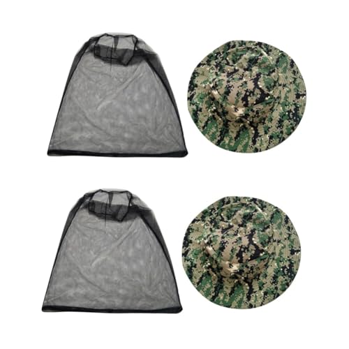 Filet de tête et chapeau de pêche camouflage pour randonnée et bivouac