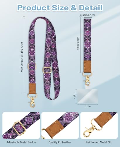 Image of Yonlevres Phone Lanyard Crossbody Strap Wrist Neck Adjustable Women Boho | Cell Phone Lanyard for Travel Cruise Daily, Hands-free, Fit Keys ID Badge, for Full-coverage Phone Case, Accessories, Gifts
