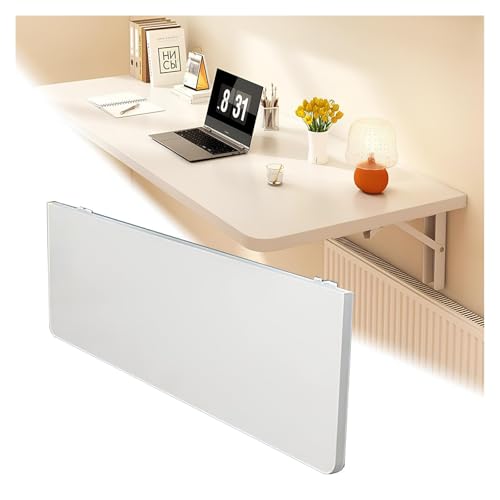 Table d'appoint murale pliable en bois blanc 120x24 cm