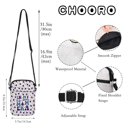 CHOORO Military Mama Gift In My Air Force Mom Era Crossbody Bag Proud Air Force Mom Shoulder Bag2
