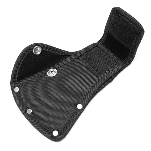 Axe Blade Cover Sheath 6.1''x4.1'' for 1-1/4lb Axe, Hatchet Head Holster with Double Snap Closure, Protective Nylon Case for Outdoor Hiking Work Camping Blade Protection, Fits Small Axes