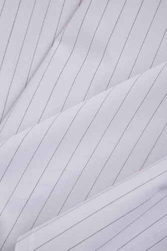 Image of SNITCH Luxe Men Formal Shirt | Slim Fit Full Sleeve Spread Collar Pinstripe Design | Breathable Viscose Blend & Stretch Fabric for Office Wear & Business Meetings