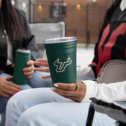 Image of Logo Brands NCAA 22 oz Stainless Steel Tailgate Cup -Double Wall Vacuum-Sealed Durable For Hot & Cold Drinks, Perfect for Gameday & Tailgating
