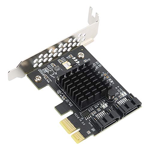 Carte D'extension, Carte D'extension PCI-E vers 2 Ports SATA 3.0 Adaptateur PCI Express SATA Prise en Charge du Mode IDE AHCI1.0, pour Windows 10/8/7 (32/64 Bits) / Vista (32/64 Bits) / XP / 2003 /200