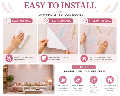 Image of Barebeauty 70 x 70 CM Brick Wallpaper 3D Wall Panel | Self-Adhesive Waterproof Foam Wall Sticker | Peel & Stick Decor for Home, Bedroom & Living Room (Pack of 25, 131.75 Sq. Ft. Approx)