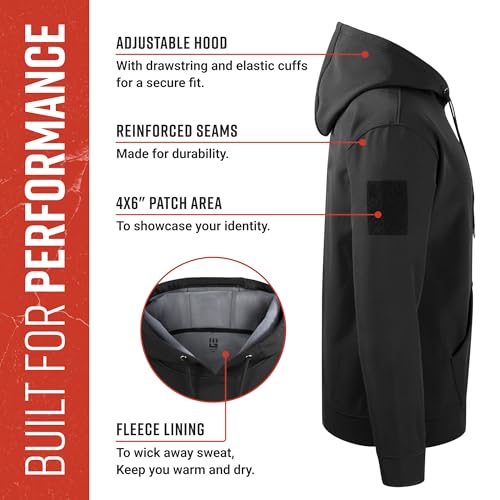 Performance Hoodie, Lightweight Breathable Fleece-Lined Tech Hoodie, Water-Repellent with Adjustable Hood3