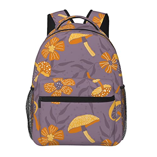 Sac à dos d'école léger pour filles taille unique avec motif champignon 1 pour université