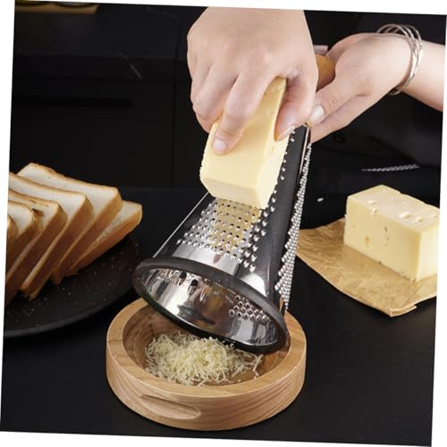 BESTOYARD Rallador de Queso Multicolor de Acero y Madera miniatura 5