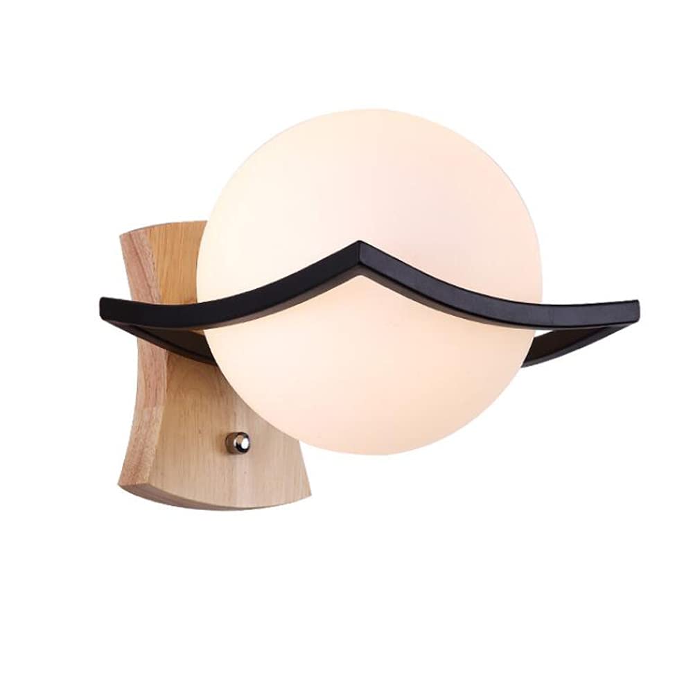 Aplique de madera maciza E27 y vidrio soplado de alta gama 7