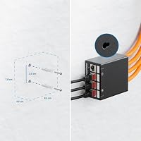 deleyCON 4 Port CAT7 Patchpanel Set 10 Gbit/s STP RJ45 - Schwarz – Ansicht 3
