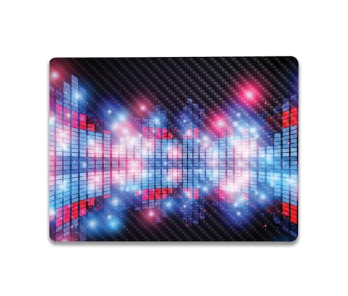 Image of MightySkins Carbon Fiber Skin Compatible with Microsoft Surface Laptop Go 3 (2023) Full Wrap Kit - Neon Eq | Protective, Durable Textured Carbon Fiber Finish | Made in The USA
