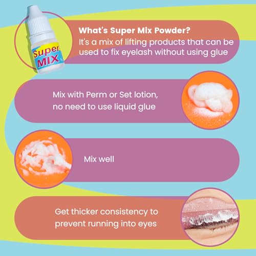 PERMANIA Lash Lifting Puder, Wimpernlifting Puder, Viskositätserhöhung Pulver für Lash Lifting, Alternative ohne Kleber - Vereinfacht den Prozess - Nährend, für den Salongebrauch