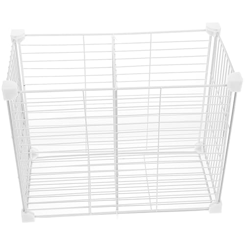 PRETYZOOM Separador Metálico para Congelador Rejilla Organizadora de 2 Compartimentos y Cesta Inferior Estante de Almacenamiento para Frigorífico Multiusos para Cocina y Congelación