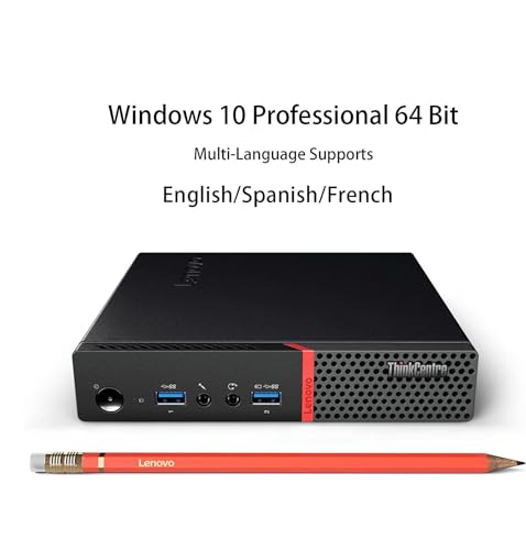Image of Lenovo ThinkCentre M700 Tiny Business Desktop PC, Intel Quad Core i5-6400T up to 3.1GHz, 16G DDR4, 256G SSD,Keyboard and Mouse,WiFi,Windows 10 Pro (Renewed)