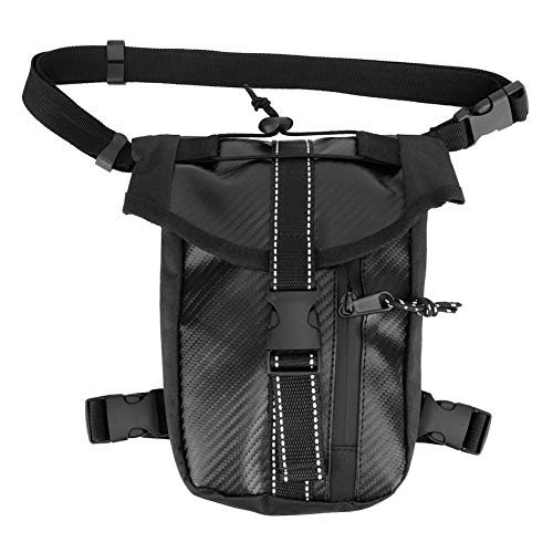 Aramox Fibra de carbono Estilo Moto Cintura Pierna Bolso bandolera Mochila impermeable