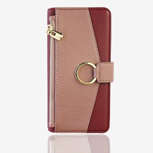 UOWORLD | �݊��iZTE Nubia REDMAGIC 11 Pro�Ή� ���z��̎蒠�^ �X�}�[�g�t�H���P�[�X �X�^���h�@�\�t�� �����O�x���g�t�� �ی�J�o�[ ���C�`���烌�U�[ �J�[�h���[�|�P�b�g �T�C�h�|�P�b�g�i���z��̌^ �J���[�FRed ���b�h