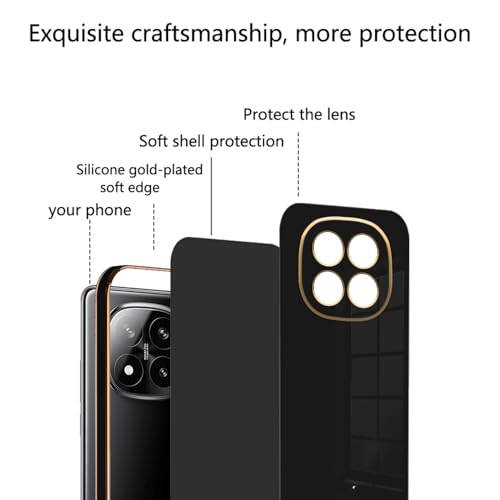 Coque Redmi Note 13 Pro 4G finition noir placage haut de gamme - 7