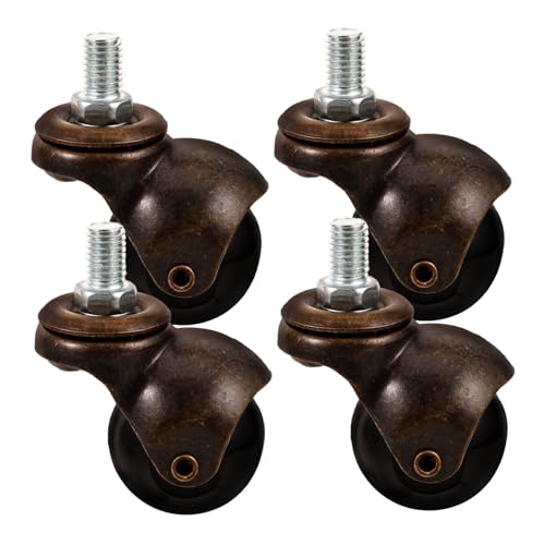 Anneome 4 Piezas Ruedas Giratorias Rueda Giratoria Rueda Vintage Tarea Pesada Ruedas Silla Repuesto Muebles Antiguos Con...