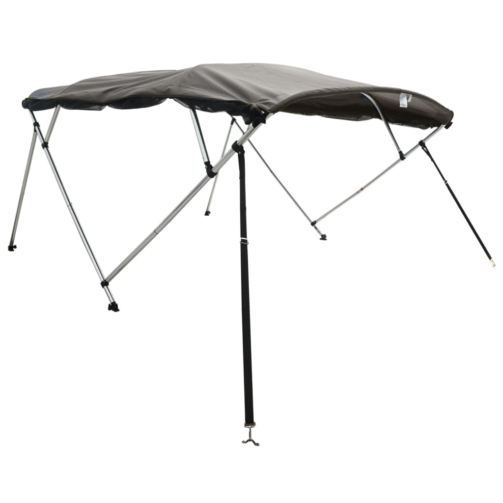 vidaXL Toit bimini à 4 arceaux parois en maille 243x(200-213)x137 cm