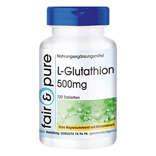 L- Glutathione 500mg - Reduced - Vegan - 120 Tablets