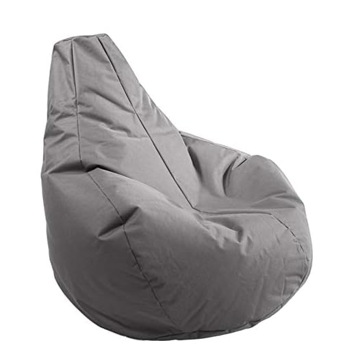 AD.CON Sillón Gamer para Exteriores e Interiores con Relleno de Perlas de EPS, Puff, Silla de Relax, cojín para Asiento, cojín para el Suelo, Bean Bag de 225L (Gray)